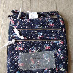 BRAND NEW-VERA BRADLEY HOLIDAY OWLS TRIPLE ZIP CROSSBODY